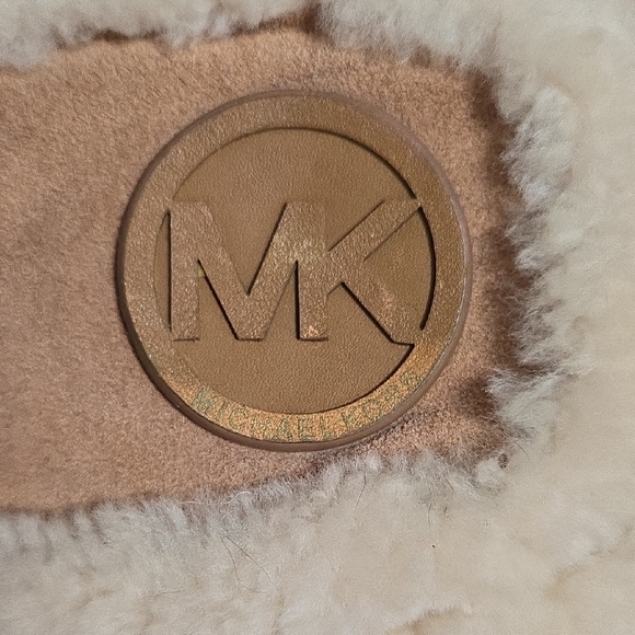 Michael Kors Camel Suede Boots with Shearling Trim Used Size 10 - Picture 2 of 11